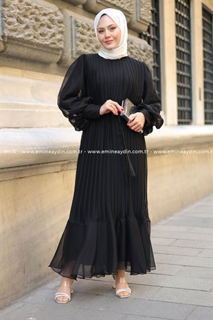 Pırlanta Abiye Elbise Siyah